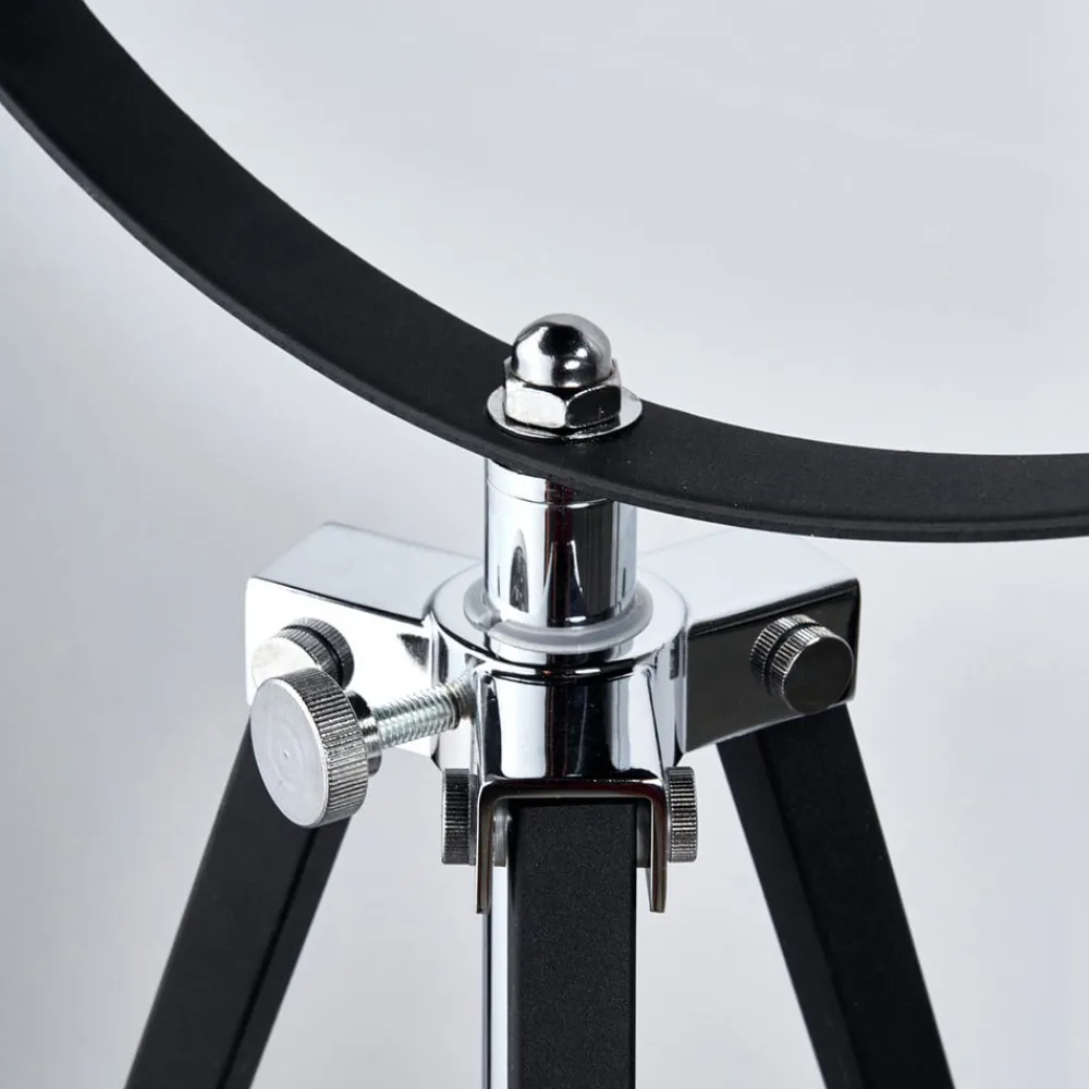 Gulvlamper|Gulvlamper ^ Lindby gulvlampe Mineva. sort/guld, metal, højde 180 cm