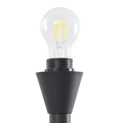 Lindby Gulvlamper > gulvlampe Nehemia, sort, glas, læselampe, 185 cm