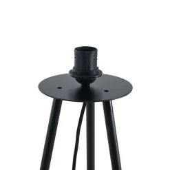 Lindby Gulvlamper > gulvlampe Nerys, sort, bambus, Ø 31,5 cm, stativ