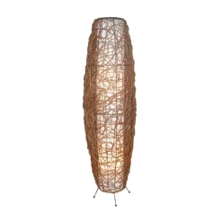 Lindby Gulvlamper|Gulvlamper > gulvlampe Nias, højde 111 cm, rattan, tekstil