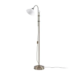 Lindby Gang|Gulvlamper > gulvlampe Otis, antik messing, glas, 170 cm, E27