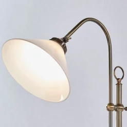 Lindby Gang|Gulvlamper > gulvlampe Otis, antik messing, glas, 170 cm, E27