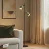 Lindby Arbejdsrum/Kontor|Gulvlamper > gulvlampe Ovelia, grøn/sort, metal, E27