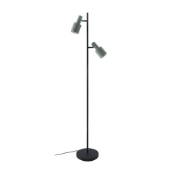 Lindby Arbejdsrum/Kontor|Gulvlamper > gulvlampe Ovelia, grøn/sort, metal, E27