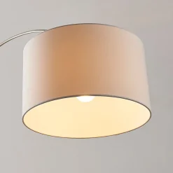 Lindby Pendellamper|Gulvlamper > gulvlampe Railyn, hvid, stof, 200 cm, E27