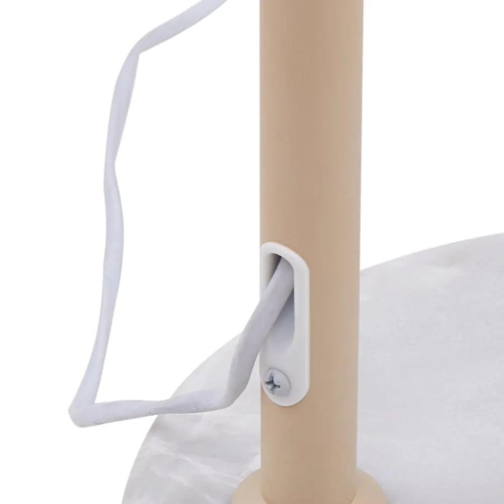 Lindby Gulvlamper|Gulvlamper > Gulvlampe Tonka, beige, metal/marmor, 180 cm, E27