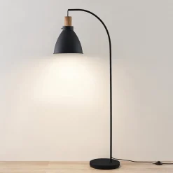 Lindby Pendellamper|Gulvlamper > gulvlampe Trebale, sort, træ, 154 cm, E27