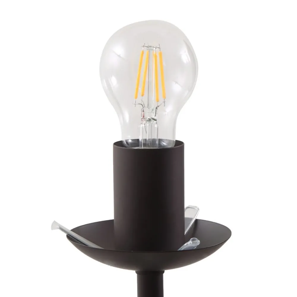 Lindby Gulvlamper|Gulvlamper > gulvlampe Valentina, E27, røggrå, glas, 150 cm