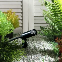 Lindby Udendørs Spot > Heath LED-lampe med jordspyd, 4 stk, sort