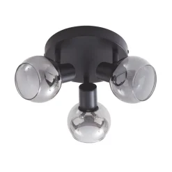 Lindby Spotlights|Loftlamper > Hedvig loftlampe, rund, sort, 3 lyskilder.