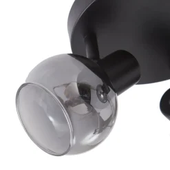 Lindby Spotlights|Loftlamper > Hedvig loftlampe, rund, sort, 3 lyskilder.