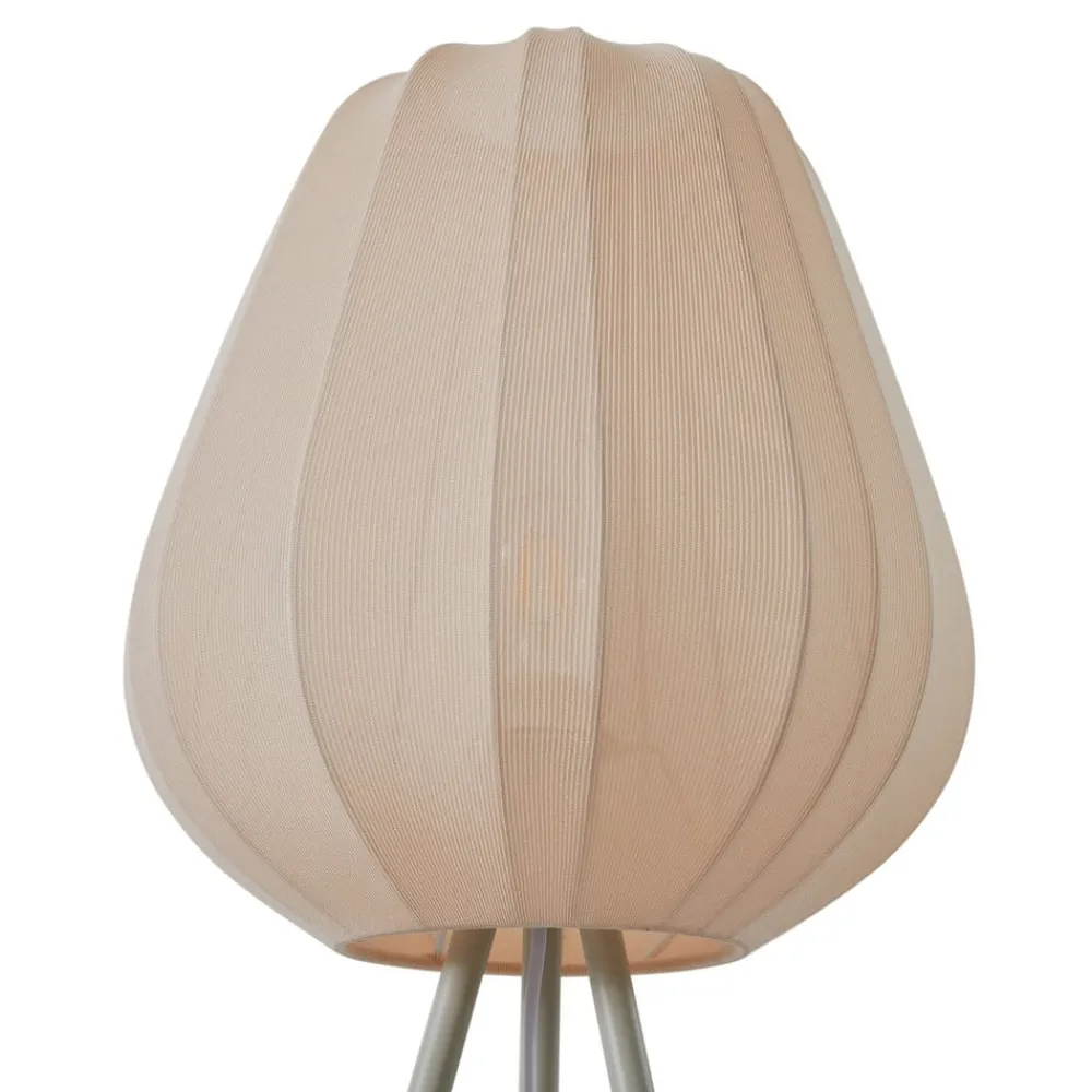 Lindby Gulvlamper > Helin gulvlampe, beige, tekstil, stativ, 144 cm, E27