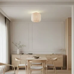 Lindby Gang|Loftlamper > Helin loftlampe, beige, stof, Ø 35 cm