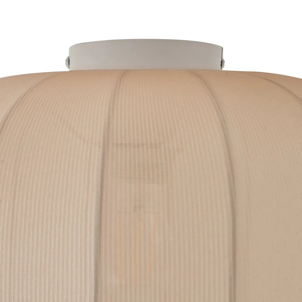Lindby Gang|Loftlamper > Helin loftlampe, beige, stof, Ø 35 cm