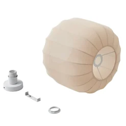 Lindby Gang|Loftlamper > Helin loftlampe, beige, stof, Ø 35 cm
