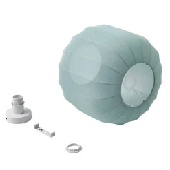 Lindby Loftlamper > Helin loftlampe, blå, stof, Ø 35 cm