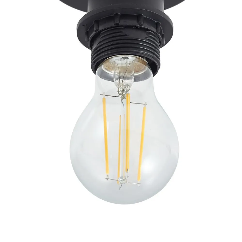 Loftlamper ^ Lindby Helin loftlampe, grå, stof, Ø 35 cm