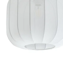Gang|Loftlamper ^ Lindby Helin loftlampe, hvid, stof, Ø 35 cm