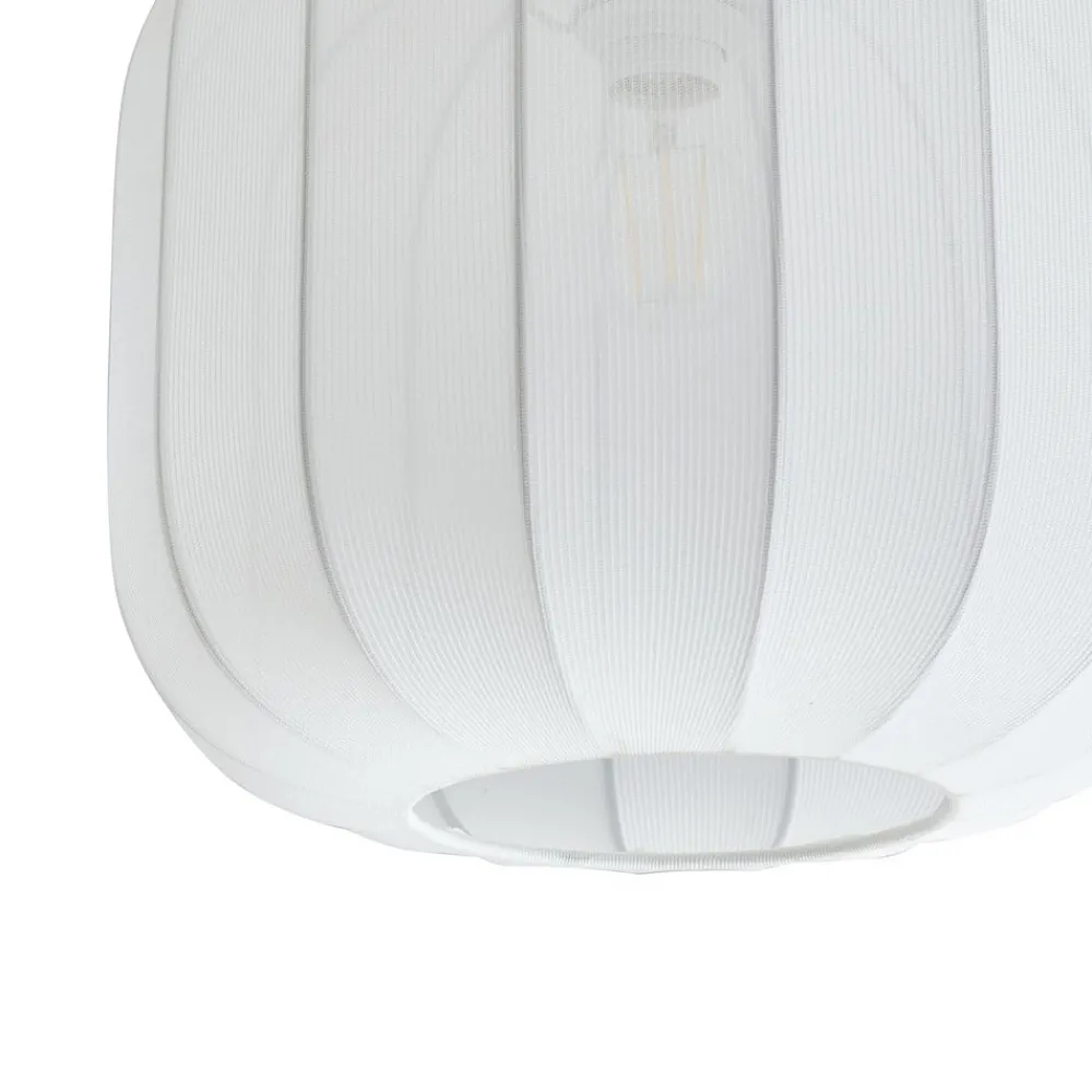 Gang|Loftlamper ^ Lindby Helin loftlampe, hvid, stof, Ø 35 cm