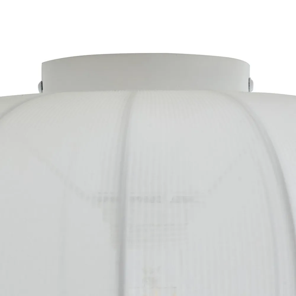 Gang|Loftlamper ^ Lindby Helin loftlampe, hvid, stof, Ø 35 cm