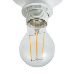 Gang|Loftlamper ^ Lindby Helin loftlampe, hvid, stof, Ø 35 cm