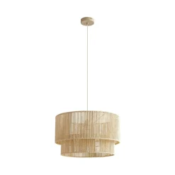 Lindby Pendellamper|Pendellamper > Hængelampe Anuva, Ø 45 cm, beige, papir, E27