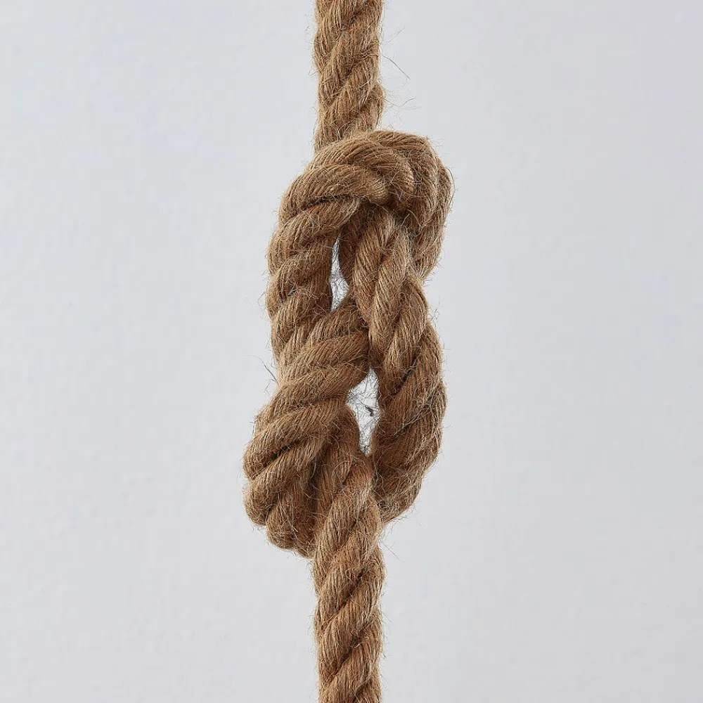 Pendellamper ^ Lindby hængelampe Chaby, Ø 29 cm, 1 lyskilde, metal, reb