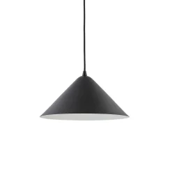 Pendellamper|Pendellamper ^ Lindby hængelampe Clarine, sort/hvid, Ø 32 cm, metal