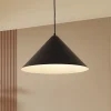 Pendellamper ^ Lindby hængelampe Clarine, sort/hvid, Ø 50 cm, metal