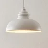 Lindby Gang|Pendellamper > hængelampe Cliona, hvid, metal, Ø 31 cm, E27