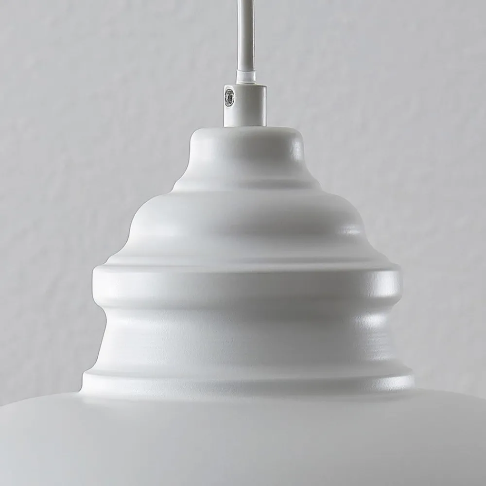 Lindby Gang|Pendellamper > hængelampe Cliona, hvid, metal, Ø 31 cm, E27