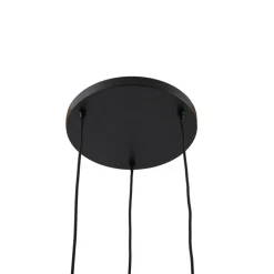 Lindby Pendellamper > hængelampe Danika, rund, Ø 50 cm, sort, metal