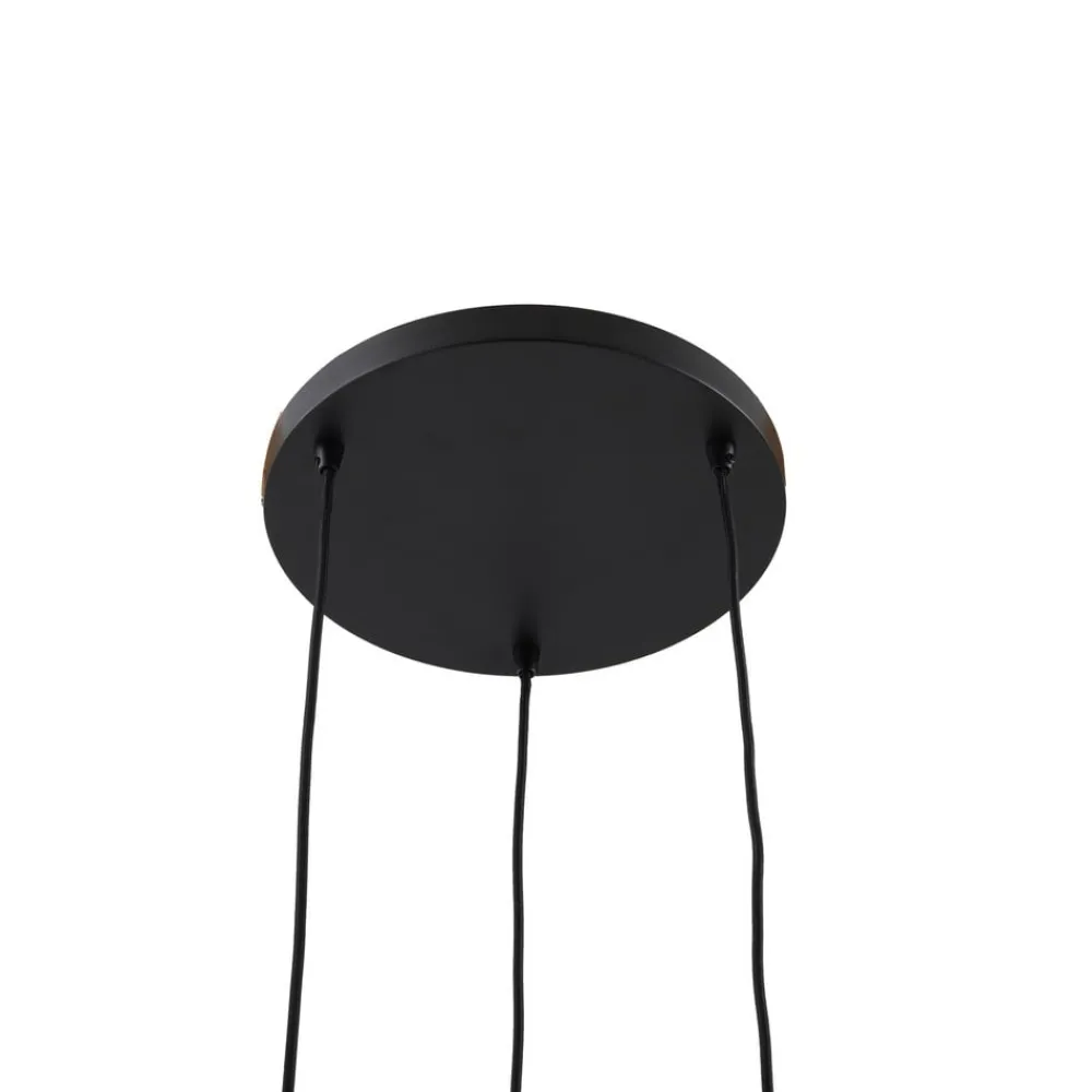 Lindby Pendellamper > hængelampe Danika, rund, Ø 50 cm, sort, metal