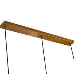 Pendellamper ^ Lindby hængelampe Drakar, Ø 22 cm, 3 lyskilder, rav, glas