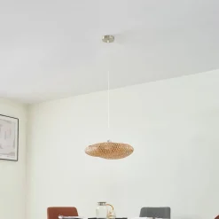 Pendellamper|Pendellamper ^ Lindby hængelampe Eleane, bambus, natur, Ø 50 cm