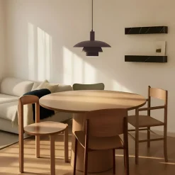Lindby Pendellamper > hængelampe Elorri, brun, metal, Ø 38 cm