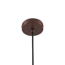 Lindby Pendellamper > hængelampe Elorri, brun, metal, Ø 38 cm