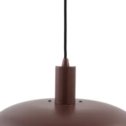 Lindby Pendellamper > hængelampe Elorri, brun, metal, Ø 38 cm