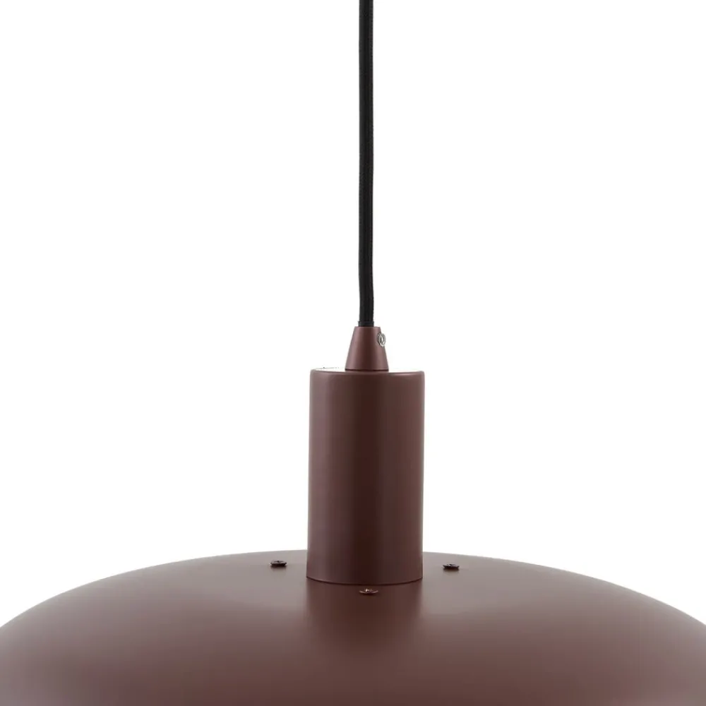 Lindby Pendellamper > hængelampe Elorri, brun, metal, Ø 38 cm