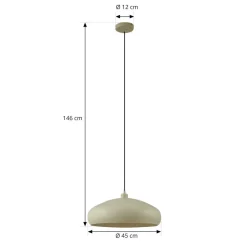 Pendellamper ^ Lindby hængelampe Elover, lysegrøn, Ø 45 cm, jern