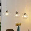 Lindby Pendellamper|Pendellamper > hængelampe Firano, 110 cm, 3 lyskilder, antracit, glas