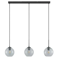 Lindby Pendellamper|Pendellamper > hængelampe Firano, 110 cm, 3 lyskilder, antracit, glas