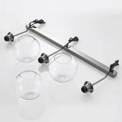 Lindby Pendellamper|Pendellamper > hængelampe Firano, 110 cm, 3 lyskilder, antracit, glas