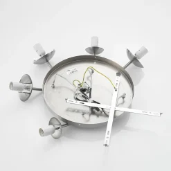 Pendellamper|Pendellamper ^ Lindby hængelampe Heleska, hvid, glas, 5 lyskilder, Ø 50 cm