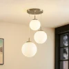 Pendellamper|Pendellamper ^ Lindby hængelampe Heleska, hvid, glas, 3 lyskilder, Ø 47cm