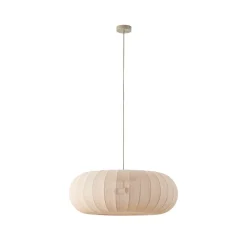 Lindby Pendellamper|Pendellamper > Hængelampe Helin, beige, Ø 70 cm, tekstil, 3 x E27