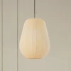 Lindby Pendellamper|Pendellamper > hængelampe Helin, beige, Ø 30 cm, stof
