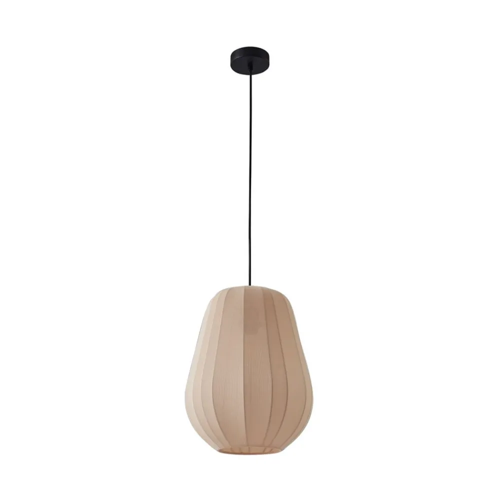 Lindby Pendellamper|Pendellamper > hængelampe Helin, beige, Ø 30 cm, stof