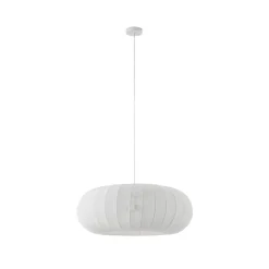 Lindby Pendellamper|Pendellamper > hængelampe Helin, hvid, Ø 70 cm, tekstil, 3 x E27
