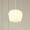 Pendellamper|Pendellamper ^ Lindby hængelampe Helin, hvid, Ø 35 cm, stof